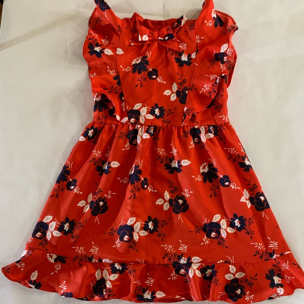 Janie and Jack Girls’ Floral Ruffle Dress - Size 6